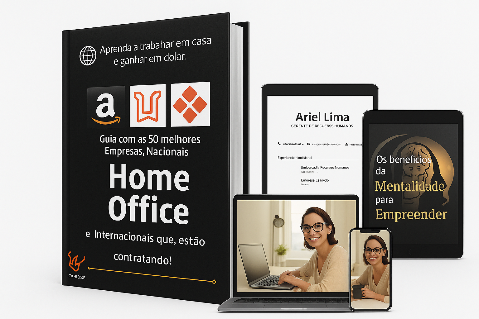 Mockup do eBook 50 Melhores Empresas para Trabalhar em Casa